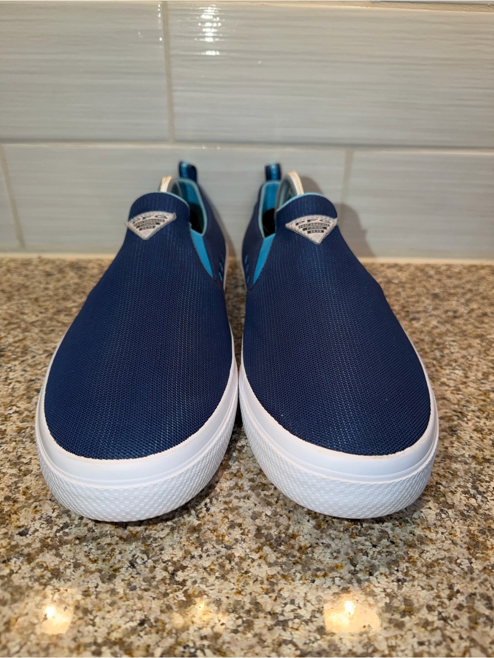 Columbia Navy and Cyan Slip-On Men’s Casual Shoes - Picture 2 of 9